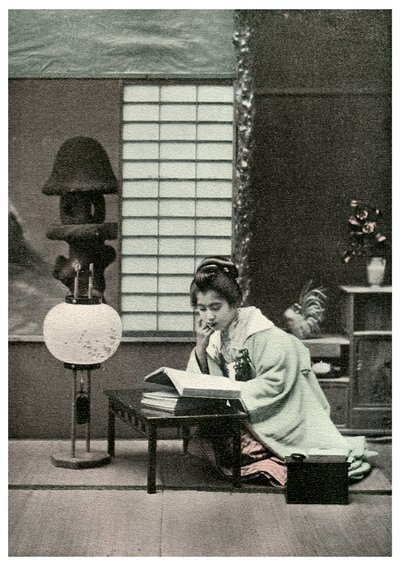 Eine fleißige Studentin, Japan, 1904 von Unbekannt