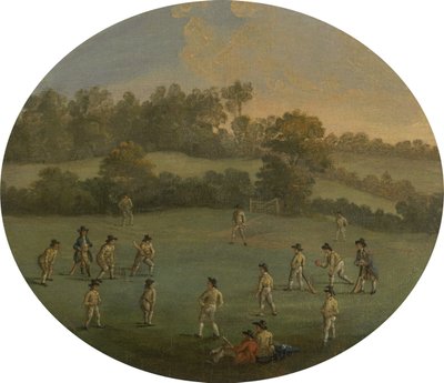Ein Cricketspiel des Royal Academy Clubs in Marylebone Fields, jetzt Regent