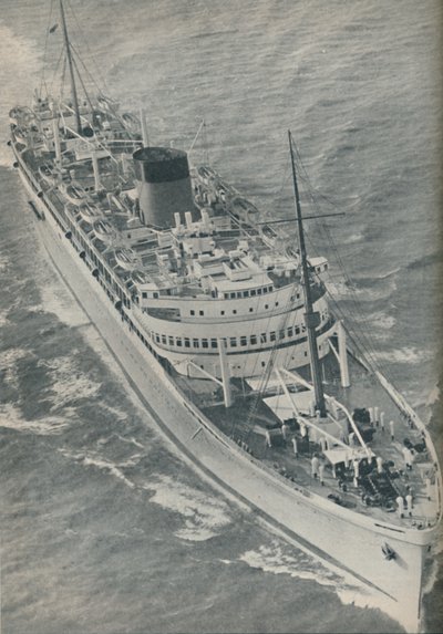 Ein Zwillingsschrauben-Motorschiff, die Stirling Castle gebaut von Harland und Wolff, 1937 von Unbekannt