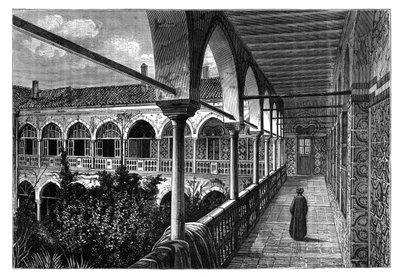 Eine Galerie im Palast von Constantine, Algerien, ca. 1890 von Unbekannt