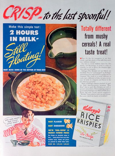 Werbung für Kelloggs Rice Krispies, 1939 von Unbekannt