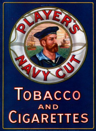 Werbung für Players Navy Cut Tabak und Zigaretten, 1923 von Unbekannt