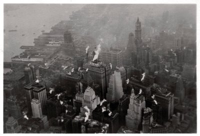Luftaufnahme von Manhattan, New York City, USA, von einem Zeppelin, 1928-1933 von Unbekannt