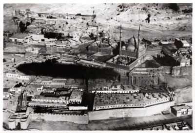 Luftaufnahme der Moschee von Muhammad Ali Pasha, Kairo, Ägypten, aus einem Zeppelin von Unbekannt