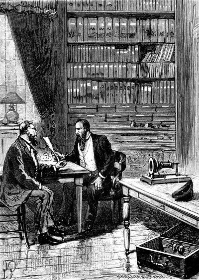 Alexander Graham Bell 1847-1922, schottisch-amerikanischer Erfinder, 1876 von Unbekannt