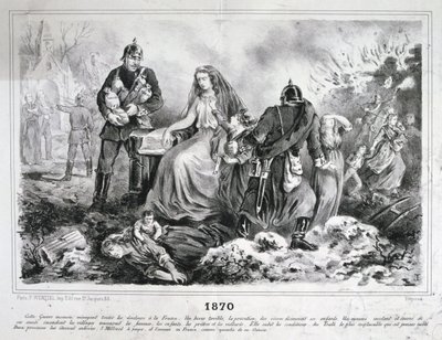 Allegorische Karikatur, Deutsch-Französischer Krieg von Unbekannt