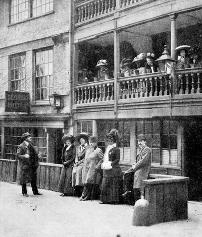 Amerikaner in London, Eine Party im George Hotel, Borough, Southwark, London, 1910 von Unbekannt