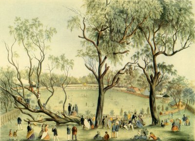 Ein XI von England gegen XXII von Victoria in Melbourne, 1864, 1947 von Unbekannt
