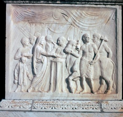 Ein Altar, der dem römischen Kaiserkult gewidmet ist, 1. Jahrhundert von Unbekannt