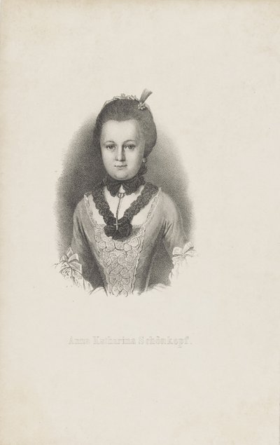 Anna Katharina Käthchen Schönkopf 1746-1810, ca. 1820 von Unbekannt