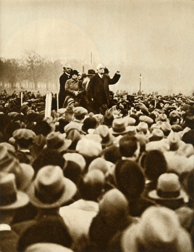 Anti-Regierungs-Demonstration, Hyde Park, London, 6. Februar 1933, 1935 von Unbekannt