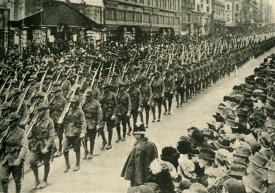 Australische Truppen, Melbourne, Erster Weltkrieg, ca. 1915, ca. 1920 von Unbekannt