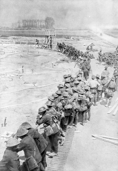 Australische Truppen am Tag vor der Schlacht von Messines, Belgien, 6. Juni 1917 von Unbekannt