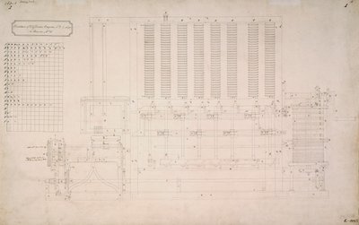 Babbage-Maschinen, Seitenansicht der Differenzmaschine Nr. 2 von Unbekannt