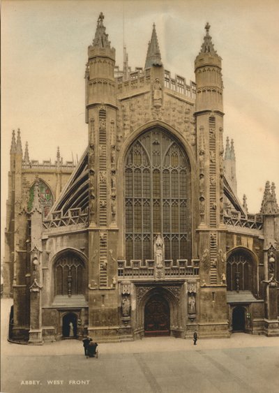 Bath Abbey, Westfront, um 1925 von Unbekannt