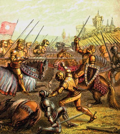 Schlacht von Tewkesbury, 1471, um 1850 von Unbekannt