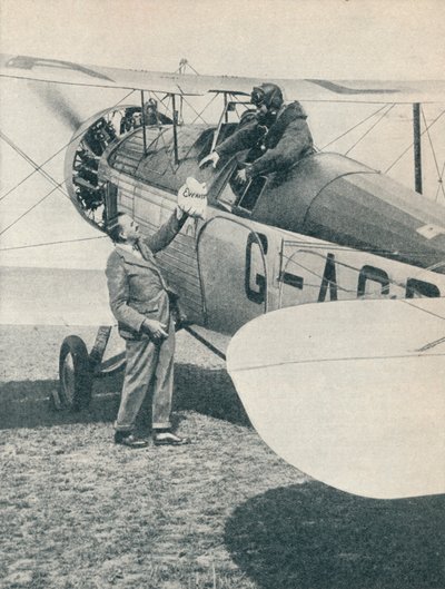 Vor dem ersten Flug über den Mount Everest, 1933 um 1937 von Unbekannt