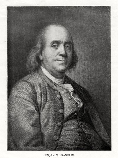 Benjamin Franklin, amerikanischer Staatsmann, Drucker und Wissenschaftler, 20. Jahrhundert von Unbekannt