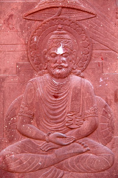 Bhagavad Gita eingraviert in einen Hindu-Tempel: Vrindavan, Indien von Unbekannt