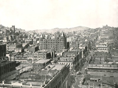 Vogelperspektive vom Turm des Chronicle-Gebäudes, San Francisco, USA, 1895 von Unbekannt