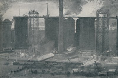Hochöfen bei Bell Bros. Eisenwerke, Middlesborough, 1910 von Unbekannt