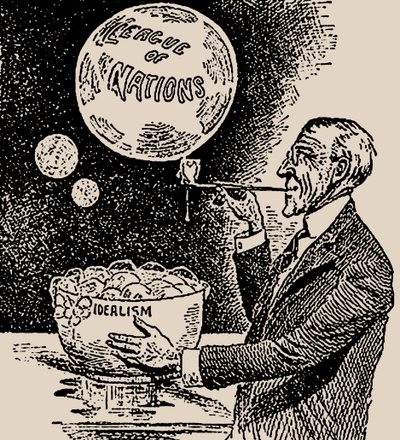 Seifenblasen. Woodrow Wilson und der Völkerbund, 1919 von Unbekannt