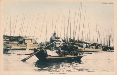 Boote und Sampans, um 1910 von Unbekannt