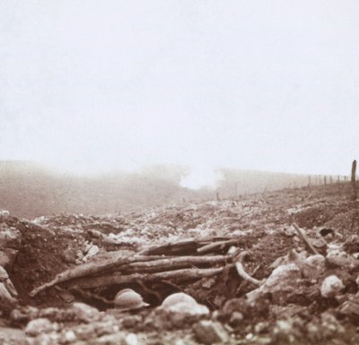 Bombardierung, Le Mort Homme, Toter Manns Hügel, Nordfrankreich, ca. 1914-1918 von Unbekannt