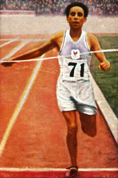 Boughera El Ouafi gewinnt den Marathon für Frankreich, 1928 von Unbekannt