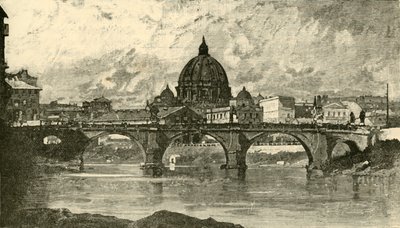 Brücke von St. Angelo, Rom, 1890 von Unbekannt