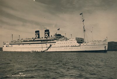 Britisches Passagierschiff SS Arandora Star der Blue Star Line, 1936 von Unbekannt