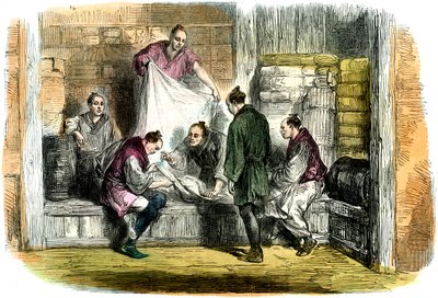 Kauf von Kamelotten in einem Geschäft, Yokohama, Japan, 1865 von Unbekannt