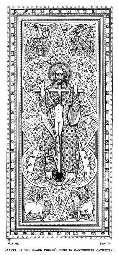 Baldachin des Grabes des Schwarzen Prinzen in der Kathedrale von Canterbury von Unbekannt