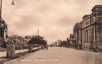 Central Avenue, Kalkutta, um 1900 von Unbekannt