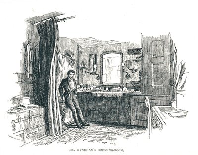 Charles Wyndham Ankleidezimmer mit Blick auf Piccadilly im Criterion Theatre, 1891 von Unbekannt