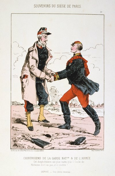Chirurgen der Nationalgarde und der Armee, Belagerung von Paris, Deutsch-Französischer Krieg, 1870-1871 von Unbekannt