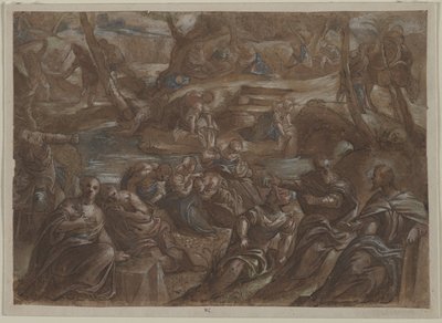 Kopie von Tintorettos Kinder Israels sammeln Manna, nach 1594 von Unbekannt