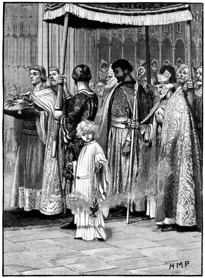Krönung von Richard I. in der Westminster Abbey 1189, um 1880 von Unbekannt