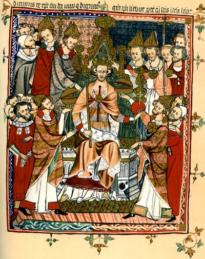 Krönung eines Königs, frühes 14. Jahrhundert, 1893 von Unbekannt