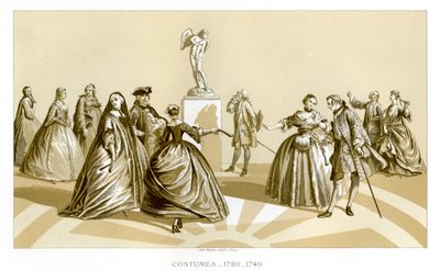 Kostüme, 1720-1740, 1885 von Unbekannt