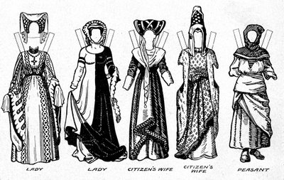 Kostüme von Männern und Frauen zur Zeit Heinrichs V., um 1934 von Unbekannt