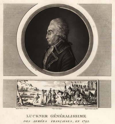 Graf Nicolas Luckner, französischer Revolutionsgeneral, Generalissime des Armees Francaises, 1794 hingerichtet von Unbekannt