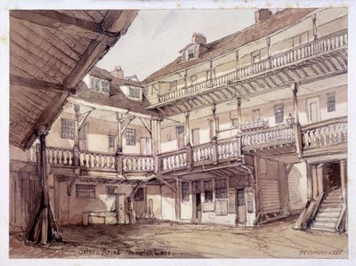 Hof des Oxford Arms Inn, Warwick Lane, London, 1851 von Unbekannt