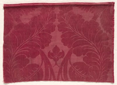 Damast mit Blatt- und Blumendesign von Unbekannt