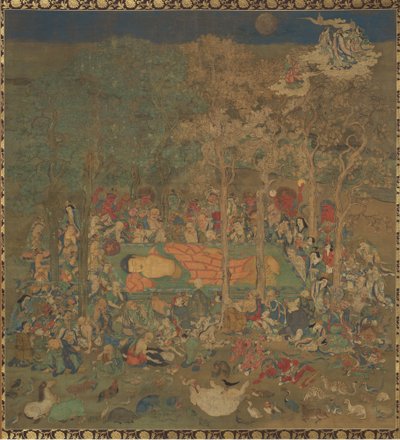 Tod des historischen Buddha (Nehan-zu) von Unbekannt