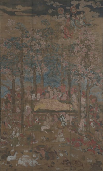 Tod des historischen Buddha Nehan-zu (15. Jahrhundert) von Unbekannt