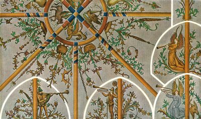 Dekoration in der Kirche von Stedum, Groningen, Niederlande, 1928 von Unbekannt