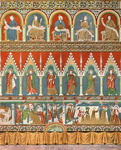 Dekoration in der alten Kirche von Stora Råda, Västra Götaland, Schweden, 1928 von Unbekannt