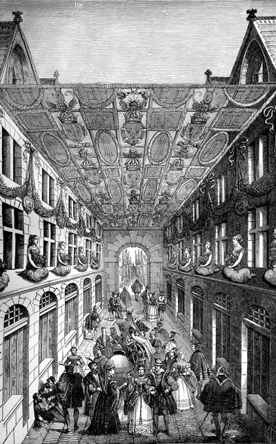Dekoration der Notre-Dame-Brücke, Paris, für den Einzug von Karl IX. von Frankreich, 1571, 1882-1884 von Unbekannt