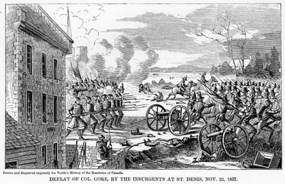 Niederlage von Oberst Gore durch die Aufständischen in St. Denis, 22. November 1837, 1877 von Unbekannt